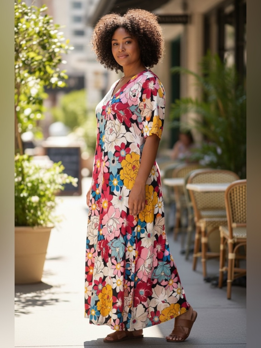 MSK Multicolor Floral Maxi Dress - Picture 5 of 5